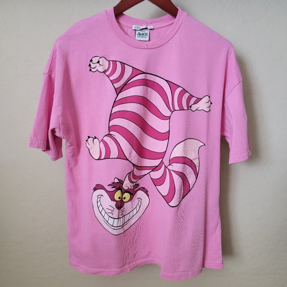 Zara x Disney Alice in Wonderland Chesire Cat Graphic Tee Shirt - Picture 5 of 16